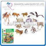 Mini Qute 15 in 1 Animal Kindom Building Block 3d Paper Puzzle Diy Model Cardboard Jigsaw Puzzle Game Educational Toy NO.B368-10