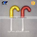 Sparkling Candy cane crutch shaped lipgloss tube