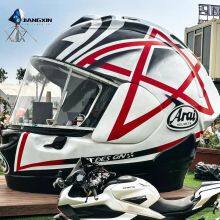The Large-scale Outdoor Stainless Steel Artistic Motorcycle Helmet and Coffee House Sculpture Are Handcrafted Using Electroplating Technology. thumbnail-3
