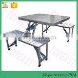 Picnic Table Folding Portable Camping Compact Aluminum and Plastic Picnic Time thumbnail-1