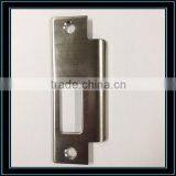 Customized polishing stainless steel entry door hardware strike plate