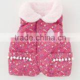 Japanese Wholesale Products High Quality Cute Flower Pattern Baby Winter Vest Toddler Clothing Kids Wear Infant Clothes thumbnail-1