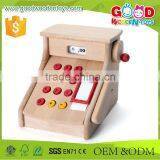 Child Care Center Role Play Handmade Wooden Kids Cash Register Toy thumbnail-1