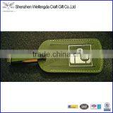 High Quality Bulk Recycled Leather Green Luggage Tag thumbnail-1