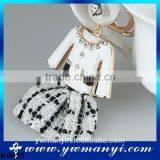 Hot keychain rhinestone skirt doll key chain best gift wholesale K0055