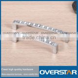 Wholesale Products Beautiful Bedroom Glass Handles ,Small Jewelry Box Drawer Handles, Unique Diamond Zinc Alloy Drawer Handle