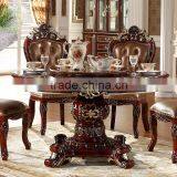 Luxury European French Style Wooden Round Classic Dining Table Quality Choice