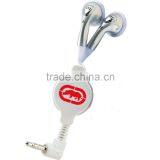 Retractable Earphone With Customs Imprint Epoxy Logo thumbnail-1