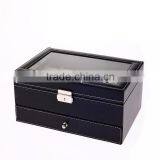 Custom PU Leather Wooden Men Wrist Watch Storage Box Wholesale. thumbnail-1