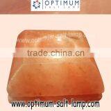HIMALAYAN SALT CANDLE HOLDERS - LINED CUBE SHAPE