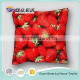 100% Cotton Strawberry Fruit Design Digital Printing Rest Home Car Pillow Cushion thumbnail-4