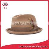 Short Brim Fedora Dress Hats For Gentalmen thumbnail-1