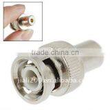 Silver Tone BNC Male to RCA Female Connector Adapter