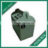 WHITE PLAIN CORRUGATED FOOD BOX FOR SHIPPING HAMBURGER WITH CUSTOM LOGO AND PRINT thumbnail-6