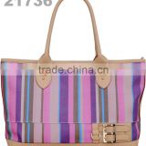 2012 the newest and fashion in colourful lady PVC handbags
