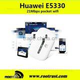 2014 New Arrival Original Unlocked HSPA+ 21.6Mbps HUAWEI E5330 Portable 3G WiFi Router Support HSPA+/HSPA/UMTS 2100/900MHz