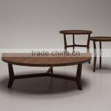Italian style solid wood round tea table (T-84A+B+C)