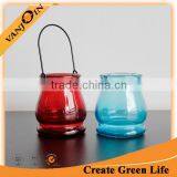 Decorated Color Glass Candle Holders With Wire thumbnail-5