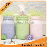 Home Decoration Custom Painting Mason Jar Glass Vase Wholesale thumbnail-5