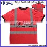 Men's Round Neck Neon Orange Work Shirts, Short Sleeve Work t Shirt thumbnail-1
