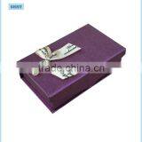 Customized Clothing Book Style Packaging Box With Color Ribbon thumbnail-3