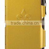 Metal Embossed Memo Pad With Pen Set for Promotional