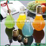 200ml Lamp Bulb Shape Glass Beverage Bottle With Straw thumbnail-2