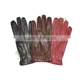 Dress black,Brown,Pink genuine sheepskin fashion leather gloves for women