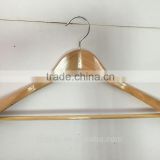 wooden hangers with trousers bar