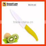 Eco-Friendly Yellow Handle Ceramic Knife 5" Chef Knife White Blade, Satin Finish With TPR Coating Handle thumbnail-1