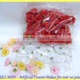Silk Flowers Wedding Decoration Artificial Mini Rose Head thumbnail-1