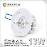 Petent Design Cob Downlight Ip44 CCT Adjustable 2000-2800k 83mm Cutout Work Well With Elko Dimmer 220v 110v thumbnail-4