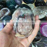 Natural Agate Geode Egg Smile Crystal Egg Ornaments thumbnail-5