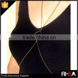 Fashion Square Pendant Bronze Color Simple Design Body Chain Jewelry thumbnail-3