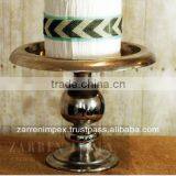 Aluminum Cake Stand Nickle Raw 12"