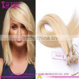 Wholesale Virgin Brazilian Micro Loop Hair Extension 1g 8-30 Inch #613 Micro Loop Ring Hair Extensions