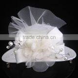 European and American Small White Hat Clip Pearl Bridal Hair Accessories Flower Head Luxury Performance thumbnail-3