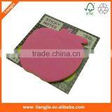 Colored Shape Sticky Pad Apple ,flower.heart Die Cut Self-adhesive