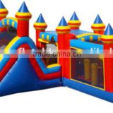 2016 Hot sale Rainbow inflatable combo, inflatable castle slide, inflatable bouncing castle for kids