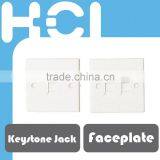 2 Port RJ45 Keystone Jacks Wall Outlet Faceplates
