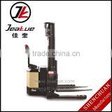 ISO CE Approved High Quality 1.4T-1.8T Staddle Full Electric Stacker Jeakue ESK14 ESK18 thumbnail-1
