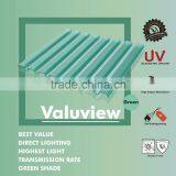 Transparent Plastic Polycarbonate Corrugated Green Sheet (Valuview Green GRECA) thumbnail-1