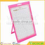 60-Tips Nail Art Tips Nail Polish Color Display Chart Card Hanging Stand Displayer With Lid Pink thumbnail-3