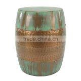 Embossed Bronze Drum Table thumbnail-5