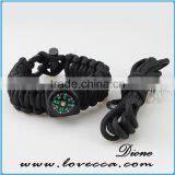 8 in 1 Survival Gear Paracord Bracelet Compass Fishing Kit Flint Fire Starter thumbnail-6