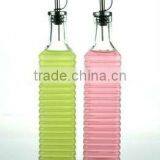 500ml New Style Nice Clear Square Glass Oil Bottle With ss Lid thumbnail-1