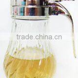 Clear Cylinder Glass Edible Oil Dispenser Jar With Plastic Handle Cap thumbnail-1