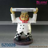 polyresin fat chef decortion serving dish