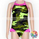Baby Kid Camouflage Beach Wear One Piece Swimsuit Cross Back Children Swimwear thumbnail-3