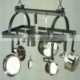 Wrought Iron Hanging Pot Rack thumbnail-1